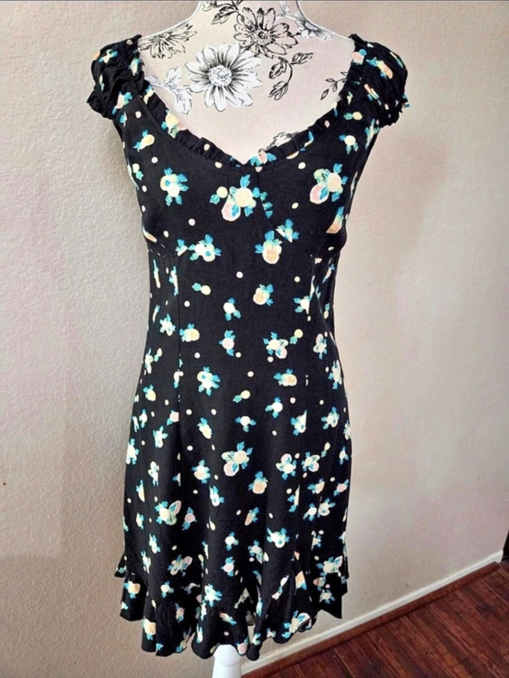 Free People Floral Mini Dress  Size Small